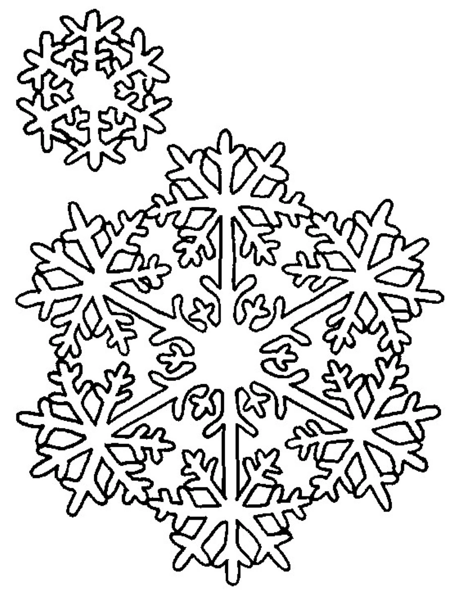 Big and small snowflake coloring book